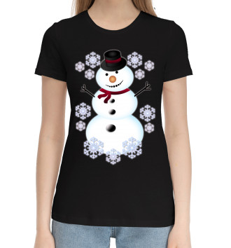 Хлопковая футболка Снеговик