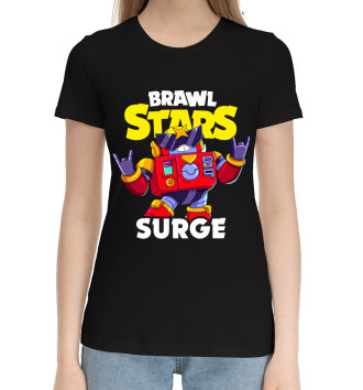 Женская Хлопковая футболка Brawl Stars, Surge