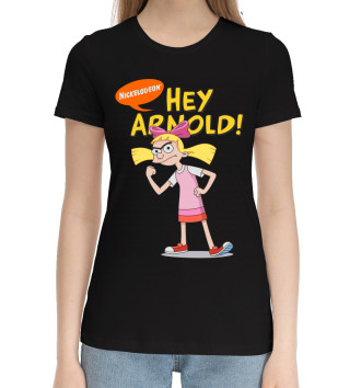 Женская Хлопковая футболка Hey, Arnold!
