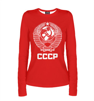 Лонгслив Герб СССР (красный фон)