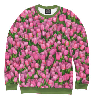 Свитшот для девочек Розовые тюльпаны