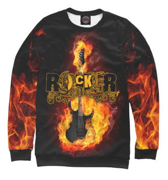 Мужской Свитшот Fire Guitar Rocker