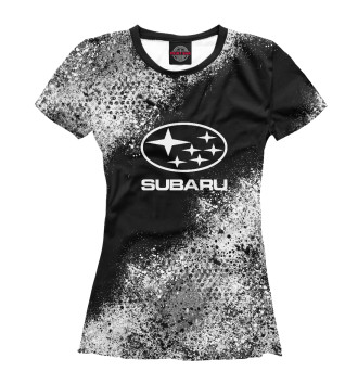 Женская Футболка Subaru splatter