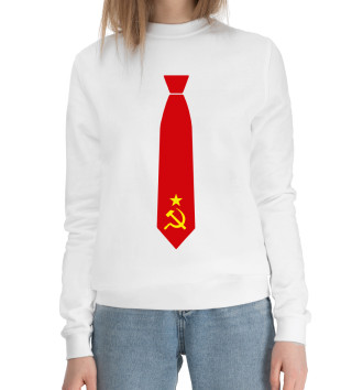 Женский Хлопковый свитшот Советский галстук