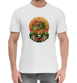 Мужская Хлопковая футболка Психоделический гриб