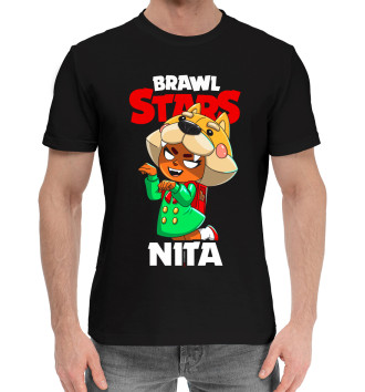 Мужская Хлопковая футболка Brawl Stars, Nita