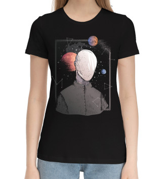 Женская Хлопковая футболка Космос