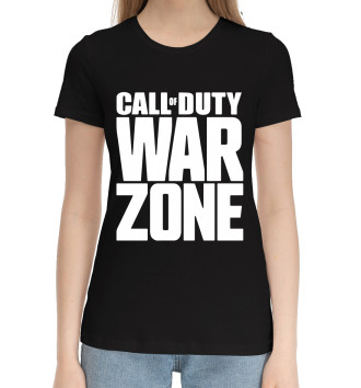 Женская Хлопковая футболка Warzone Call of Duty