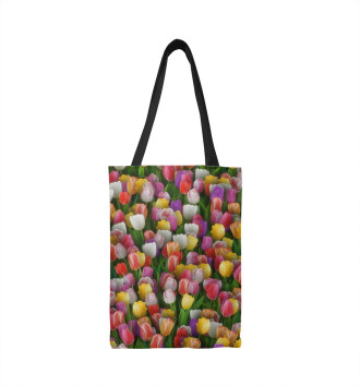 Сумка-шоппер Разноцветные тюльпаны