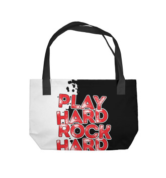 Пляжная сумка Play hard rock hard