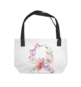 Пляжная сумка Цветы к 8 марта