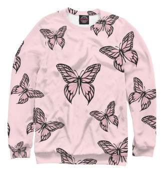 Свитшот для девочек Розовые бабочки