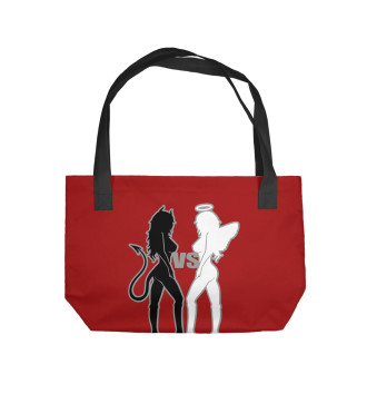 Пляжная сумка Devil vs Angel