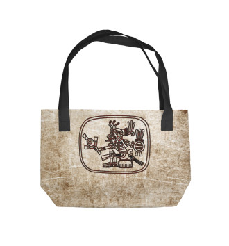 Пляжная сумка петроглиф майя