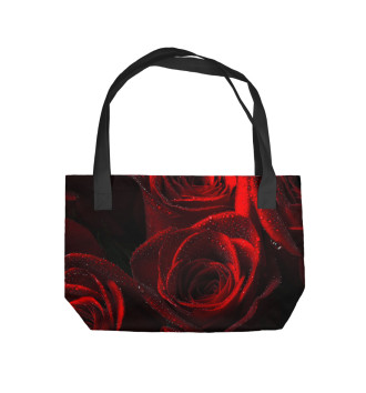 Пляжная сумка Красные розы