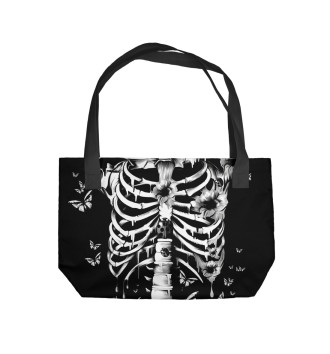 Пляжная сумка Floral Skeleton