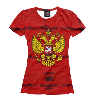 Женская Футболка Russia collection red