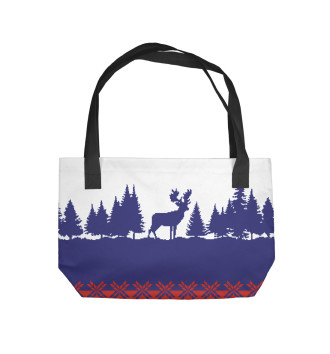 Пляжная сумка Свитер с оленями