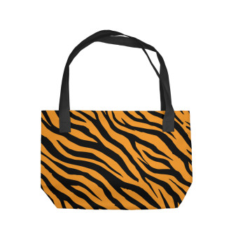 Пляжная сумка Текстура плосатого тигра
