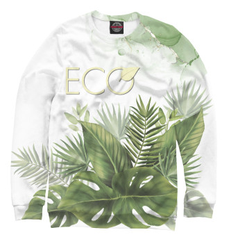 Свитшот для девочек ECO Friendly на фоне красивых растений