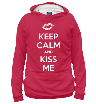 Мужское Худи Keep calm and kiss me