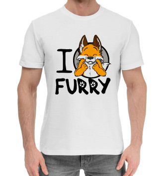 Хлопковая футболка I love furryм