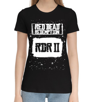 Женская Хлопковая футболка Red Dead Redemption 2 + Краски