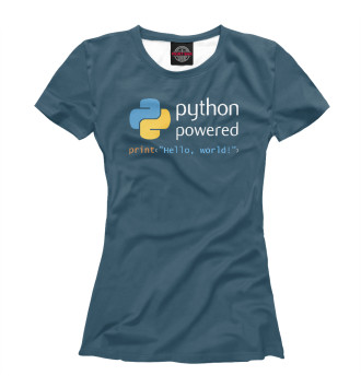 Футболка Python Powered Print Hello