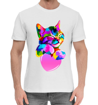 Хлопковая футболка Радужный котенок