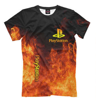 Футболка Playstation в огне