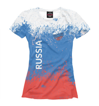 Футболка для девочек Флаг и герб России