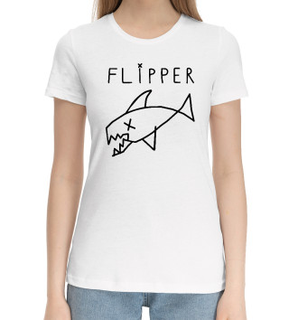 Женская Хлопковая футболка Flipper Nirvana