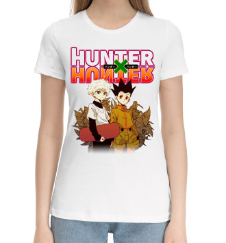 Женская Хлопковая футболка Hunter x Hunter