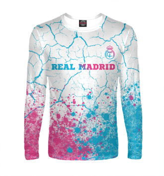 Лонгслив Real Madrid Neon Gradient (трещины)