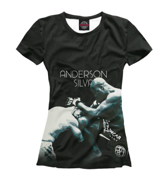 Женская Футболка Anderson Silva - Knee Kick