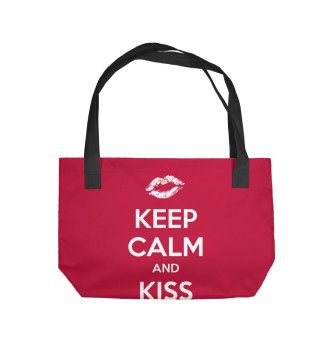 Пляжная сумка Keep calm and kiss me