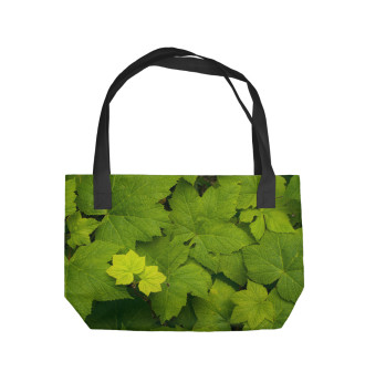 Пляжная сумка Зелёные листья