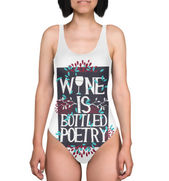 Купальник-боди Wine is a bottled poetry