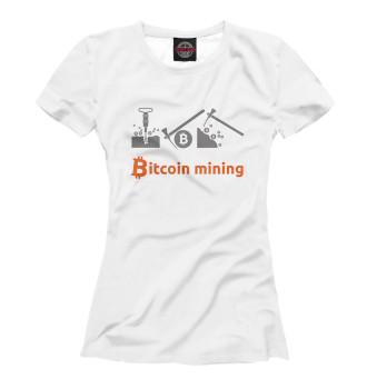 Футболка для девочек Bitcoin Mining