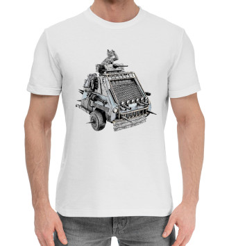Хлопковая футболка Кот на танке