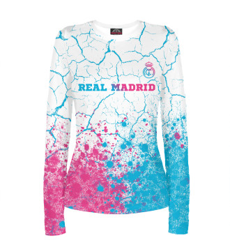 Лонгслив Real Madrid Neon Gradient (трещины)