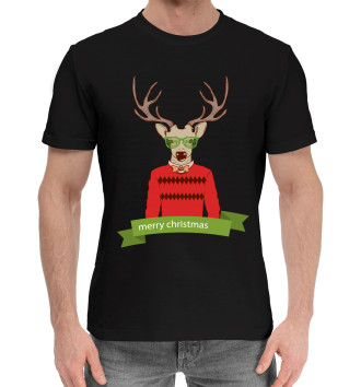Мужская Хлопковая футболка Oh my Deer