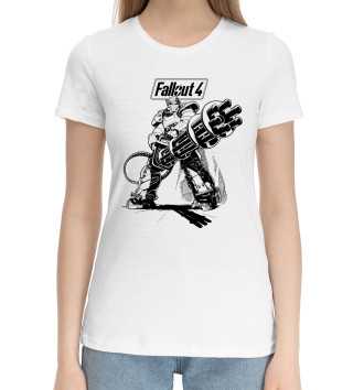 Женская Хлопковая футболка Fallout 4