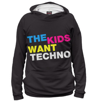 Худи для девочек I Love Techno