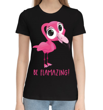 Хлопковая футболка Фламинго