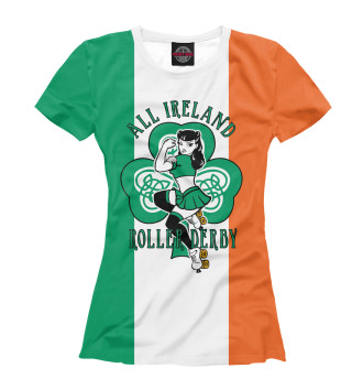 Футболка для девочек Ирландия, Roller Derby