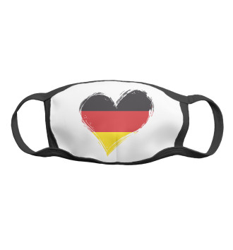 Маска для девочек Сердце Германии (флаг)