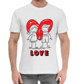 Хлопковая футболка LOVE
