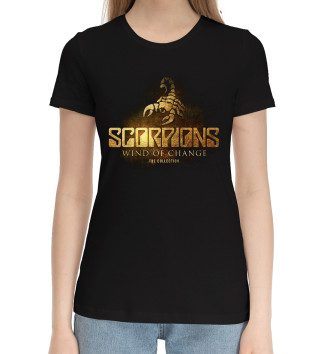 Женская Хлопковая футболка Scorpions