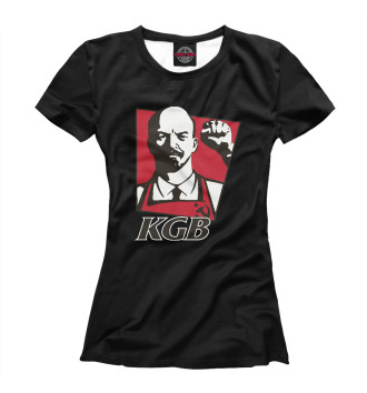 Женская Футболка KGB - Lenin